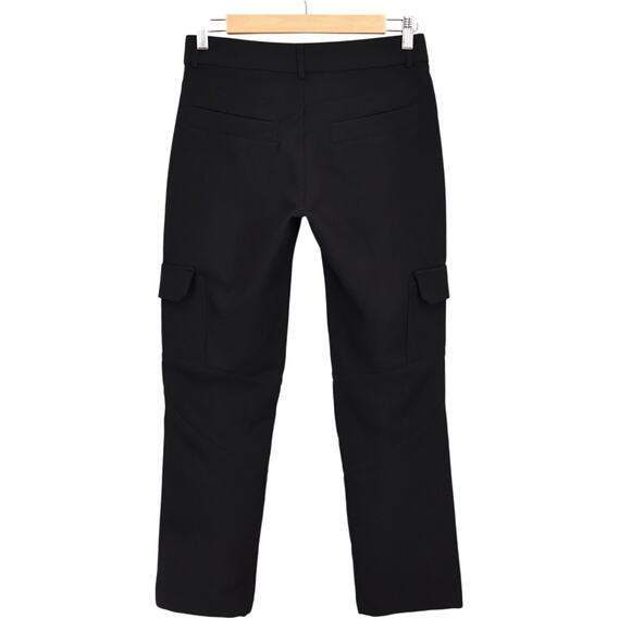 Zara Mid-Rise Straight Leg Cargo Utility Dress Pant In Black Size XS - Picture 2 of 6